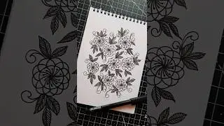 Flower doodle repeat pattern #doodleideas #doodleforbeginners #doodleart #relaxing