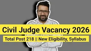 Good News! CIVIL JUDGE Vacancy 2026 || UPPSC J  Upcoming! 