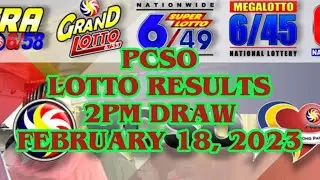 PCSO 2PM LOTTO RESULT | February 18, 2023