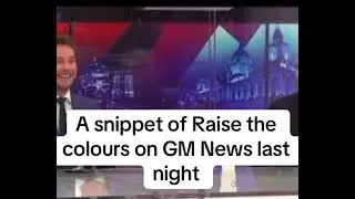A snippet, Raise the colours on GMNews last night #funny #news #veteran #england#france 