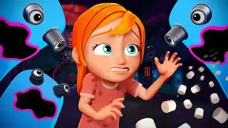 RAiNBOW GHOST CARTOON!! BLUE Compilation.. Adley escapes the Portal house & dad finds the blue key..