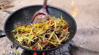 Find Duck then Cooking Recipe in my Village | CATCHING BIG FISH