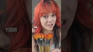 GET PAINT BRUSHES CLEAN WITH THIS TRICK!!  #diy #crafthacks #crafts #crafting