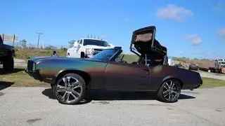 WhipAddict: 72' Oldsmobile Cutlass Convertible on Forgiatos, Gunmetal Spectraflair Paint, ShopLyfe