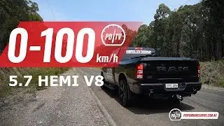 RAM 1500 V8 2019 года 0-100 км/ч и звук двигателя