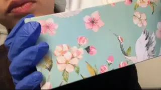 ASMR tapping triggers with gloves + rambling 💌 #asmr 