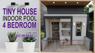 Modern Tiny House 4x10 4 Bedroom Indoor Pool | Rumah 4x10 Meter 4 Kamar ada Kolam Renang Indoor