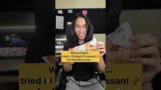🇨🇦 Indian Tries Italian Puff Pastry Croissant from Dollarama 🇮🇹 First Time in Canada  #veggmomo