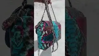 Tassel bag in multicolour #bagshop  #bag #bags #summerbag #tasselbag #exoticleather #pythonskin #