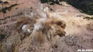 Blasting for Quarry Face Expansion (05.10.2020)
