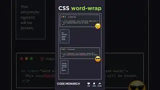 Master CSS Word-Wrap: Control Text Overflow Like a Pro! 🤩 #css #tipsandtricks #codemonarch
