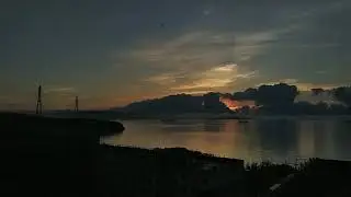 dawn Vladivostok golden bridge - Рассвет Владивосток русский остров
