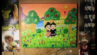 Painting Mari & Morgan In Animal Crossing