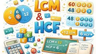 Maths:Least Common Multiples(LCM) & Highest Common Factor (HCF), Relation between the two, examples 
