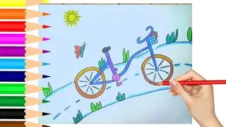HOW TO DRAW A CYCLE EASY|| BICYCLE 🚲 DRAWING EASY