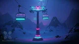 Neon Ski Lift &ndash; Endless Ascent ❄️ Cyberpunk Mountain Night Ambience