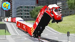 Brutal Railroad Accidents Derailments ✅  BEAMNG.Drive LIVE STREAM