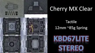 Cherry MX Clear KBD67Lite Mechanical Keyboard Switch Stereo Sound Test