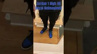 Jordan 1 Royal Reimagined Lace Swap Testing | Black or Blue? #sneakers #shorts