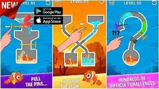 Water Puzzle - Fish Rescue & Pull The Pin (1 to 50 level) Android/IOS Gameplay