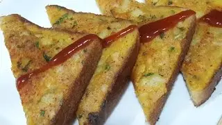Crispy Bread potato toast/Open bread toast/sandwich recipe/aloo toast recipe/masala toast