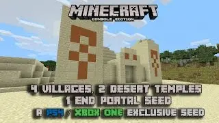 Minecraft TU31 PS4/XB1 4 Villages + 2 Desert Temples Seed!