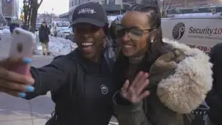 Tinashe on a FIRETRUCK to celebrate 