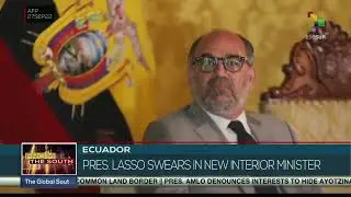 Ecuadorian president swears in new interior minister