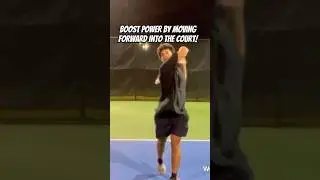Boost Forehand Power By Moving Forward Into The Court! #tennis #tennisforehand