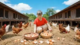 TIMELAPSE -- Take Care of Hens Lay 1000+ Eggs, Buy Many Lime from Villagers - Go to Market Sell