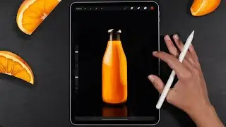 Draw a Realistic Orange Juice Bottle with Procreate and iPad Pro