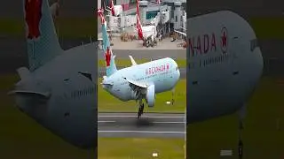 Wide Airplane Landing