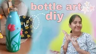 Diy bottle art 🎨✋#diy #viralvideo #craft #handmadeplanter #viral #art #handmade 