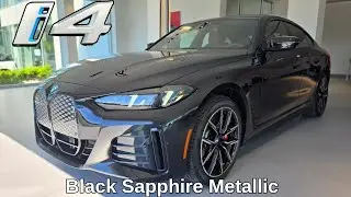NEW ARRIVAL! 2025 BMW i4 eDrive40 Black Sapphire Metallic on Tacora Red #bmw #i4 #g26 