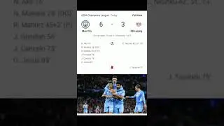 Man City Vs RB Leipzig match results