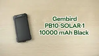 Розпаковка Gembird 10000 mAh QC 18W+PD 20W Black (PB10-SOLAR-1)
