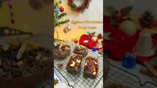 eggless christmas plum cake with no alcohol #christmas #xmas #egglesscake #christmasdessert