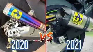 2020 KAWASAKI ZX10R vs 2021 KAWASAKI ZX10RR Arrow Exhaust System Sound !