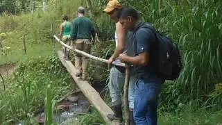 Crossing the creek to Cesar's Farm