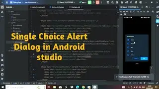 Single Choice Alert Dialog in Android studio || Single Choice dialog 