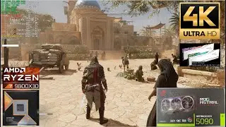 Игровой процесс Assassin's Creed Mirage 4K / ASTRAL RTX 5090 / AMD Ryzen 7 9800X3D