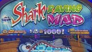 Shark Raving Mad Slot Machine and Bonus￼ at the cosmopolitan in Vegas #slotstatick  #bonus