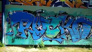 Swiss-Graffiti 🇨🇭 Rocko goes blue 🔥. #rock0_25 #graffiti #graffitifetish