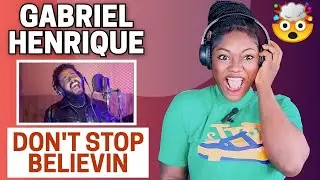SINGER REACTS | GABRIEL HENRIQUE - Don't Stop Believin' - (Cover) | REACTION!!!😱