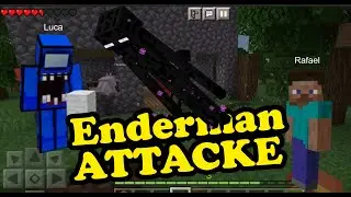 Enderman Attacke Luca wird angegriffen. #Minecraft #Lucagameplay