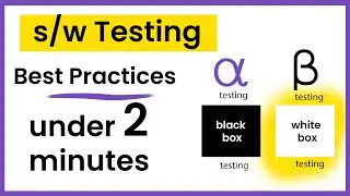 Software Testing Best Practices under 2 Minutes | Alpha Testing | Beta Testing | White / Black Box