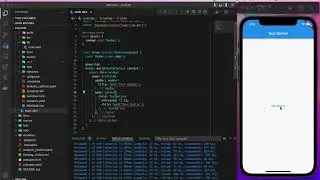 Text Button in Flutter using VS Code