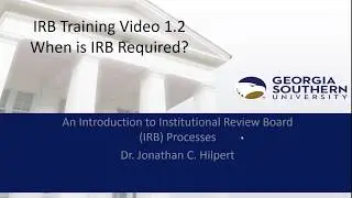IRB Training Video 1 2