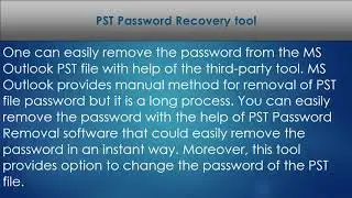 PST Password Recovery