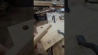 round tennon joints #woodworking #woodwork #wood